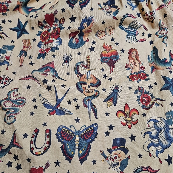 Hemet Vintage Tattoo Pin Up Dress Retro Rockabilly Medium - Picture 4 of 5